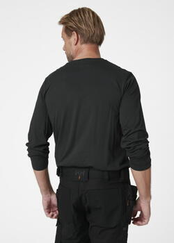 Helly Hansen рабочая рубашка HHWW Classic 79169_990-2XL, 2XL, черный, 100% хлопок, 150 g/m², длинные рукава, рифленый воротник (79169_990-2XL)