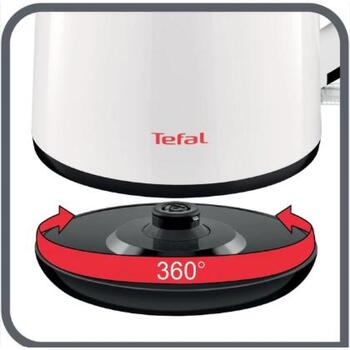 Tefal Чайник KO261130, 2150 Вт, 1 л, пластик, электрический, поворотная база 360°, белый (KO261130)