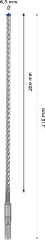 Triecienurbis SDS plus-7X 6.5x250x315mm, 1 gab., Perforatora urbjiem EXPERT SDS PLUS-7X TRIECIENURBIS PERFORATORIEM, 2608900081, BOSCH (2608900081)
