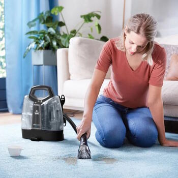 Пятновыводитель с функцией мойки 330W для поднятия глубоких волокон SpotClean Plus черный титан 3724N Bissell (3724N)