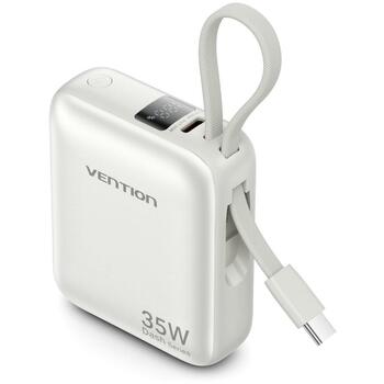 Vention Power Bank FHEN0, 10000mAh, 35W, Li-Polymer, USB-C, компактный, быстрая зарядка, LED дисплей (FHEN0)