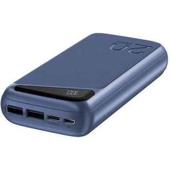 Navitel Power Bank PWR20 MX Blue, 20000mAh, 3.7V, 74Wh, 2 USB-A порта, двунаправленный USB-C порт (PWR20 MX Blue)
