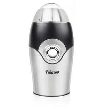 Tristar Кофемолка KM-2270, 150 Вт, ёмкость для кофейных зерен 70 г, количество чашек 10, нержавеющая сталь (KM-2270)