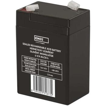Emos SLA аккумулятор для фонарей B9641, 6V, 4Ah, 0.7kg, 70x47x101mm, faston 4.7mm, аварийное освещение, перезаряжаемый (B9641)