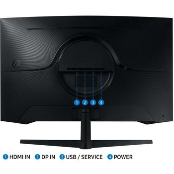 Samsung LCD monitors LS32CG552EUXEN 81.3 cm 2560 x 1440 Quad HD LED 1 ms 16:9 178° 178° ieliekts VESA montāža melns (LS32CG552EUXEN)