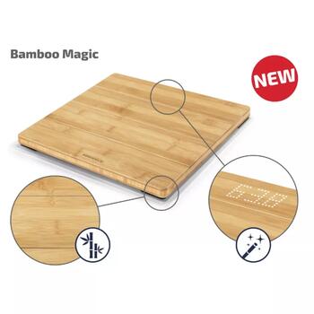 Soehnle Style Sense Bamboo Magic 1063880, 180кг, 100г, LED, бамбуковая поверхность, 4 датчика, автоотключение (1063880)
