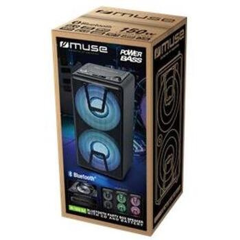 Muse Беспроводная колонка M-1820DJ, 150Вт, Bluetooth 5.0, аккумулятор, 5ч, MP3, USB, AUX, микрофон, LCD (M-1820DJ)