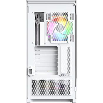 Montech datora korpuss SKY 3 (W), ATX/BTF/micro ATX/Mini-ITX, balts, rūdīts stikls, ARGB, 1x120mm aizmugurē, 2x120mm apakšā (SKY 3 (W))