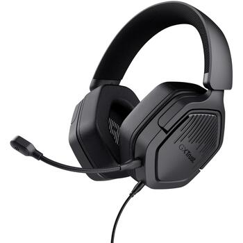 Trust наушники GXT492 Carus, 20-20000 Гц, 1.2 м кабель, 50 мм динамики, съемный микрофон, черный (25447)