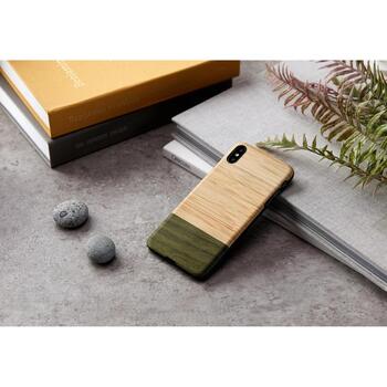 Man&Wood Чехол M8043B, Зеленый, Apple iPhone XS/X, 5.8'', натуральное дерево, поликарбонат (M8043B)