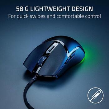 Razer игровая мышь Cobra RZ01-04650100-R3M1, 8500 dpi, USB Type-A, 6 кнопок, оптическая, черная, RGB подсветка (RZ01-04650100-R3M1)