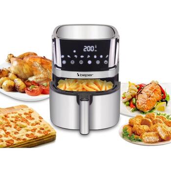 Beper Gaisa fritieris P101FRI070, 1700W, 7l, 8 programmas, 80-200°C, elektronisks panelis, nelīpošais pārklājums (P101FRI070)