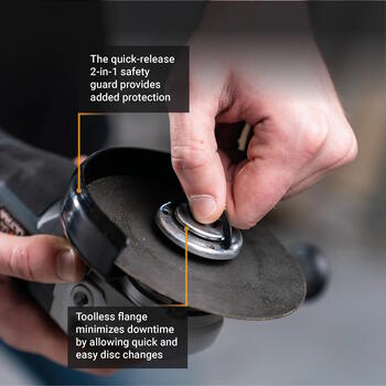 Bezvadu 18 V bezsuku digitālā leņķa slīpmašīna 125 mm bez akumulatora un lādētāja Angle Grinder 7065181 Batavia (7065181)