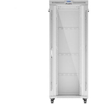 Lanberg монтажная рама FF01-8042-12SL, 42U, 800x1000mm, RAL 7035, 1.5mm толщина рамы, LCD, термостат (FF01-8042-12SL)