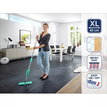 Leifheit Picobello S micro duo 27cm 1057023, grīdas birste, 360° grozāma, mazgājama līdz 40°C (1057023)