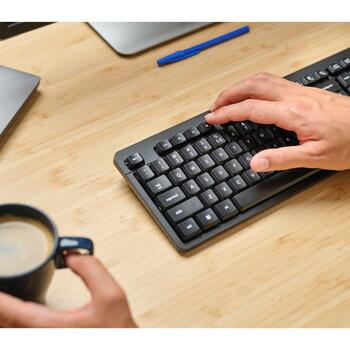 Trust Клавиатура Ody II 25011 Беспроводная, QWERTY, Черная, 10 м, Мембранная, 2.4 GHz, 1x Цифровые клавиши, Тихая, 2 года гарантии (25011)