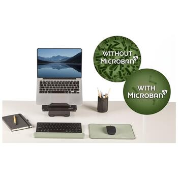 Fellowes Breyta Compact клавиатурный подставка для запястья | 100142573 | 60 мм, 320 мм, 17.5 мм, Силикон, Антибактериальный (100142573)