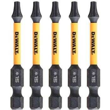 Dewalt бит для отвертки DT7394T-QZ 57mm, T15, 5 шт, торсионный удар, блистер (DT7394T-QZ)