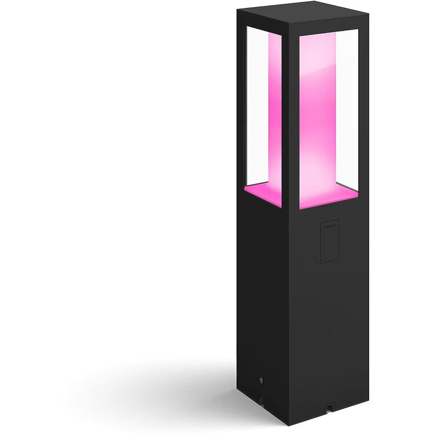Philips Hue уличный пьедестальный фонарь Impress 8718696170526, 8Вт, 1200лм, IP44, 2000-6500K, LED, черный, Bluetooth/Zigbee (8718696170526)