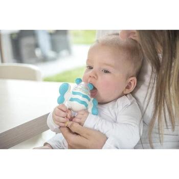 Kidsme Погремушка Bite Bumble Bee 9587, 3m+, 76г, массаж дёсен, мягкие жевательные крылья, кольцо для захвата (9587)
