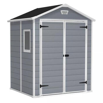 Keter Садовый сарай Manor 6x5 DD 29197128, 185x152x226см, 59,9кг, двойные стенки, пол, вентиляция, окно, замок (29197128)