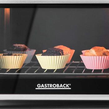 Gastroback Design Bistro печь 42814, 1500 Вт, 3 пиццы, 1 печь, 5 нагревательных элементов, 30 см, 26 л, цифровой таймер (42814)