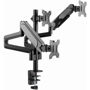 Gembird крепление для LCD монитора MA-DA3-01, 2 руки, 21 кг, 17-27 дюймов, VESA 75x75/100x100, черный (MA-DA3-01)