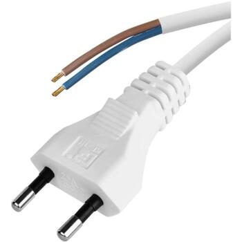 Emos Кабель питания S15273, 3м, 2x0,75мм2, белый, PVC, H03VVH2-F, 1 шт, подвешенный (S15273)