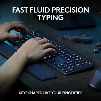 Logitech MX Keys S беспроводная клавиатура и мышь 920-011614, 10м, 7 кнопок, 1500мАч, мышь в комплекте (920-011614)