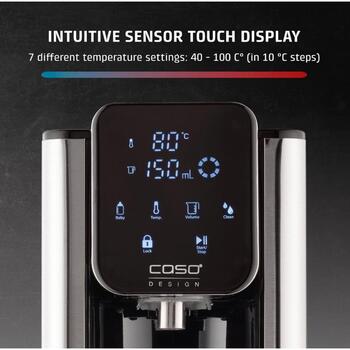 Caso HW 666 Inox | Turbo Hot Water Dispenser | Electric | 2200-2600 W | 2.7 L | Plastic/Stainless Steel | Stainless steel/Black (01876)