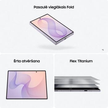 Samsung Galaxy Z Fold8 смартфон SM-F971BLVBEUE, 19,3 см 7,6 дюйма, 12 GB, 256 GB, 4800 мАч, 5G, Dual SIM, USB Type-C, лавандовый (SM-F971BLVBEUE)