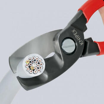 Kabeļu knaibles ar dubultu griešanas malu D20mm/70mm2 9512200 KNIPEX (95 12 200)