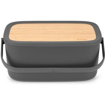 Brabantia хлебница 128264, 39,5см, 25,5см, 16,3см, бамбуковая крышка, ручка для переноски, 2 буханки (128264)