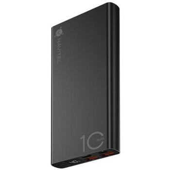 Navitel PWR10 AL Black, 10000mAh, 3.7V, 22,5W, USB-C 5V 2,6A, 9V 2A, 12V 1,5A, USB-Ax2 5V 3A, 9V 2A, 12V 1,5A, Mikro USB 5V 2A (PWR10 AL Black)