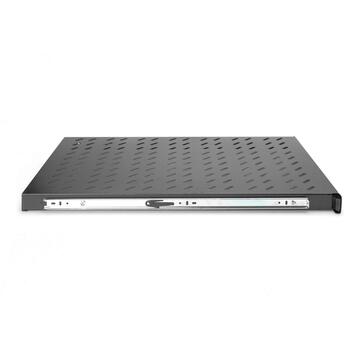 Digitus Полка для стойки DN-19 TRAY-2-1000SW, 48.3см, 72см, 5см, черный, регулируемая глубина, сталь (DN-19 TRAY-2-1000SW)