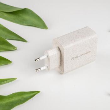 Tellur Lādētājs TLL151321, AC 100-240V, 38W, 6A, C tips PD 20W, USB QC3.0 18W, eko materiāli, aizsardzība (TLL151321)