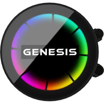 Genesis AIO šķidrumu dzesētājs NLG-2321, 360 mm, 80 cfm, 3 ventilatori, PWM atbalsts, ARGB ventilatori (NLG-2321)
