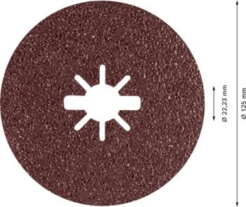 X-LOCK PrismaCeramic R781 Metal 125 mm, G36,25gab., Mazām leņķa slīpmašīnām EXPERT R781 PRISMA ŠĶIEDRU DISKS, 2608621794, BOSCH (2608621794)