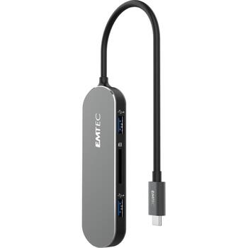 Emtec док-станция 6-в-1 Type-C ECHUBT650C, 6 портов, USB 3.1 Gen1, Power Delivery, 4K видео (ECHUBT650C)
