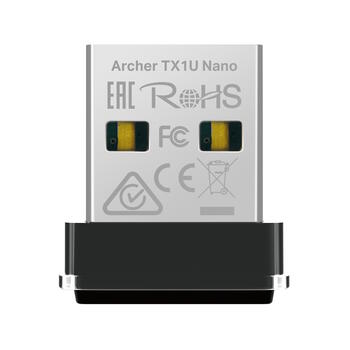 Tp-Link USB Wi-Fi адаптер Archer TX1U Nano, 287Mbps, Wi-Fi 6, USB 2.0, 1 антенна, MU-MIMO, OFDMA, режим AP, Windows 11/10/7, Linux (Archer TX1U Nano)