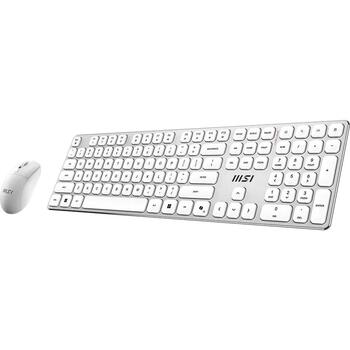 Msi Klaviatūra un datorpele Forge K210 W Combo White US, bezvadu, balta, pele iekļauta (Forge K210 W Combo White US)