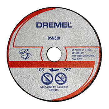 77 mm disks metāla griešanai 2615S510JB DREMEL (2615S510JB)