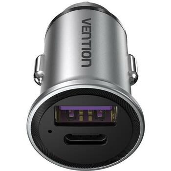 Vention Lādētājs 30W FFFH0, 1x USB-C 30W, 1x USB-A 30W, PD3.0, QC3.0, Universāls, Pelēks (FFFH0)