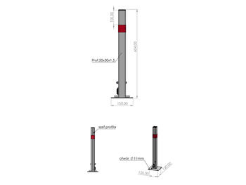 Yato парковочный замок YT-55756, 60см, 15x15см, 1.5мм, 4.5кг, 2 ключа, порошковая сталь, складной, монтажная рама (YT-55756)