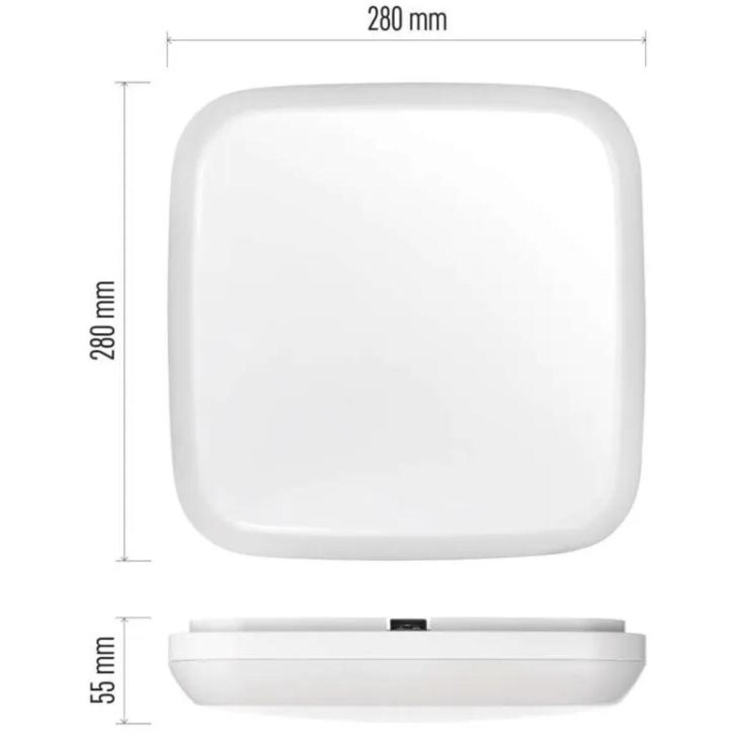 Emos LED свет DORI ZM4314, 28 x 28 см, 24,5 Вт, нейтральный белый, IP54, 2450 лм, 4000 K, 115°, 180 мА (ZM4314)