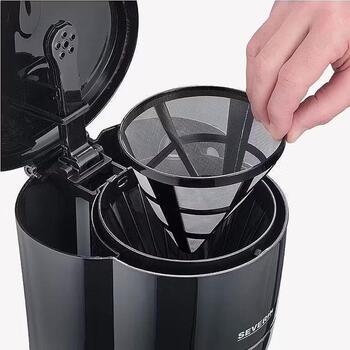 Severin Кофеварка KA 4320, 900 W, 1.25 л, черная, фильтрованное кофе, автоматическое отключение, индикатор уровня воды (4320)