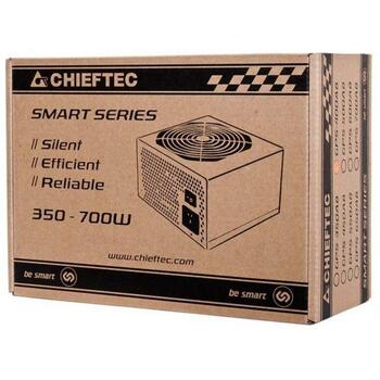 Chieftec Datora barošanas bloks GPS-500A8, 500W, 230V, 47-63Hz, 20+4 pin ATX, 3xSATA, 1x6+2 pin PCIe, aktīvā dzesēšana (GPS-500A8)