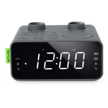 Muse Dual Alarm Clock Radio M-17 LG, FM/MW 6 предустановленных станций, LED 0.9