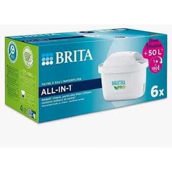 Brita MAXTRA PRO ūdens filtra kārtridžs MAXTRA6, 6 gab., 50% bioplastmasa, pārstrādājams, saderīgs ar BRITA krūzēm (MAXTRA6)