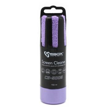 Sbox Ekrāna tīrītājs CS-5005U, 150ml, Violeta, Antistatisks, bez alkohola, bioloģiski noārdāms, neuzliesmojošs (CS-5005U)